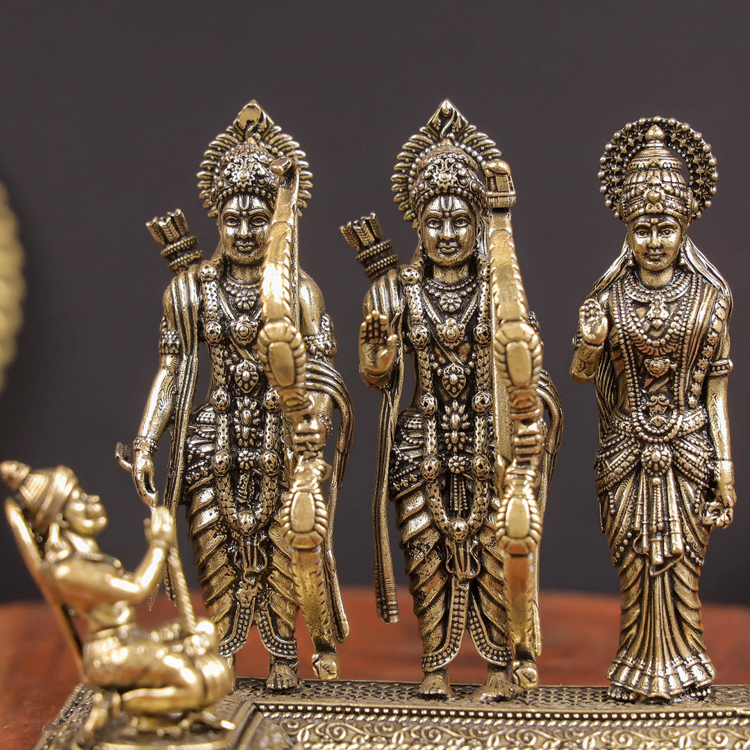 Brass Superfine Ram Darbar Idol With Intricate Carvings 3 Inch