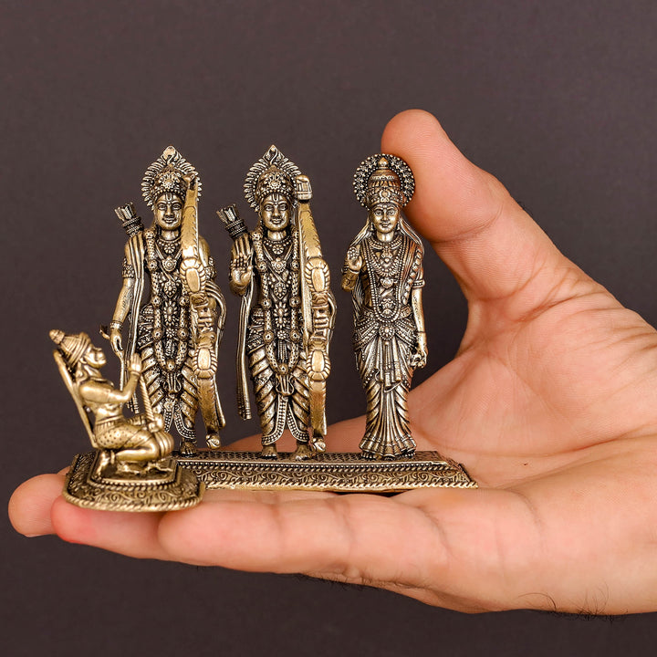 Brass Superfine Ram Darbar Idol With Intricate Carvings 3 Inch