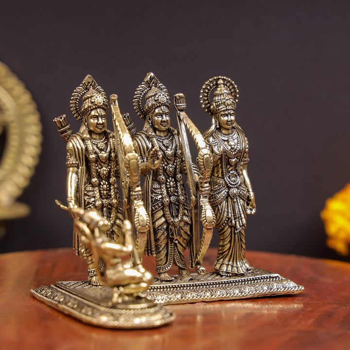 Brass Superfine Ram Darbar Idol With Intricate Carvings 3 Inch