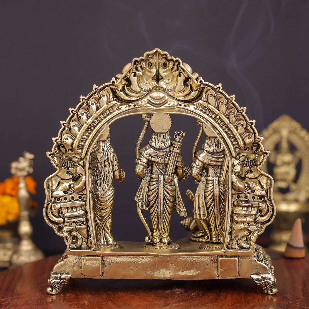 Brass Superfine Ram Darbar Idol For Home Temple Decor 5 Inch