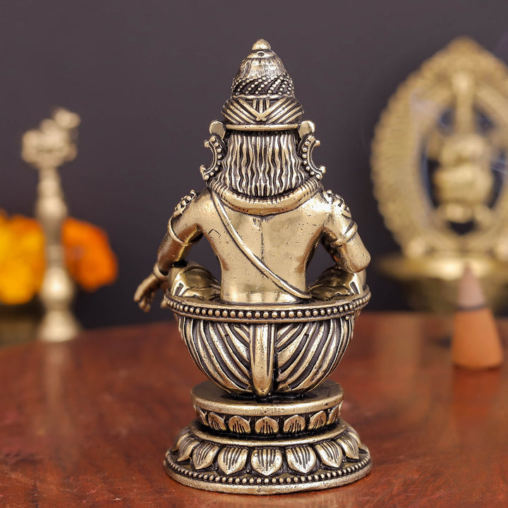 Brass Superfine Ayyappa Swamy Idol 3.5 Inch