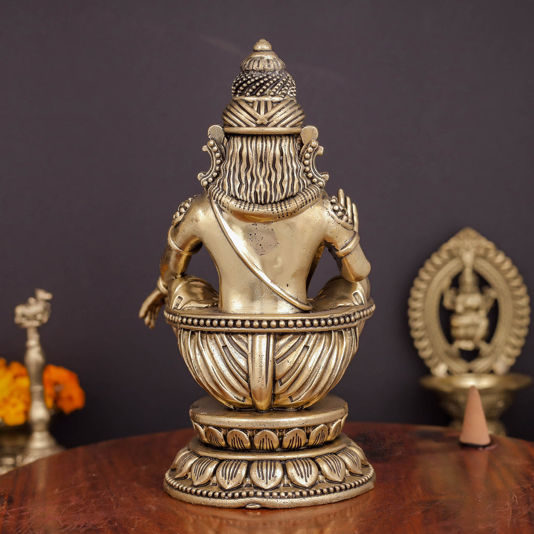 Brass Superfine Ayyappa Swamy Idol 6 Inches