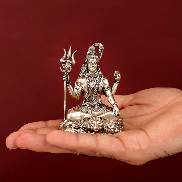 Brass Superfine Blessing Lord Shiva Idol intricate carvings 3 Inch