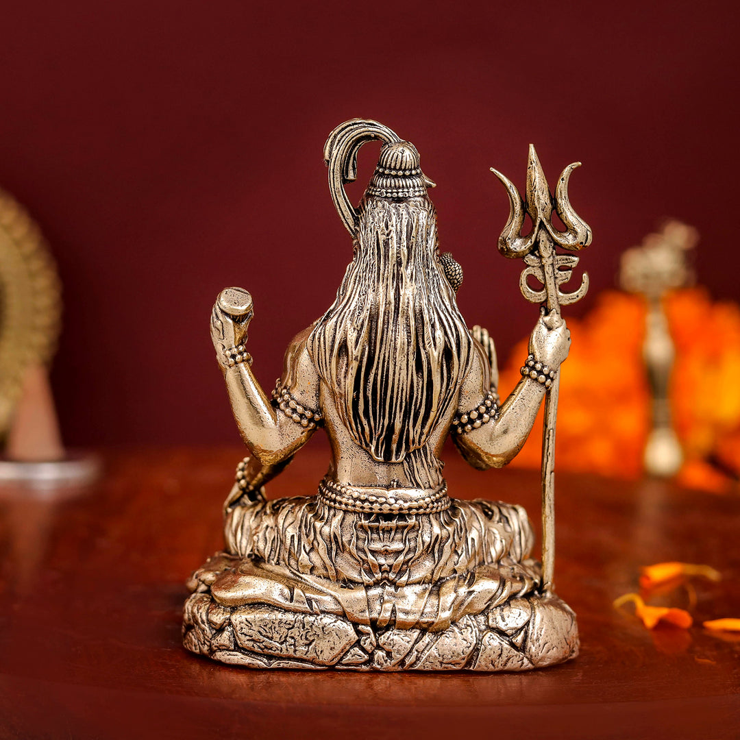 Brass Superfine Blessing Lord Shiva Idol intricate carvings 3 Inch