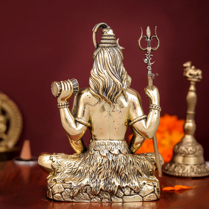 Brass Antique Lord Shiva Idol 5"
