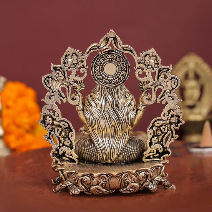 Brass Superfine Goddess Lakshmi Idol With Beautiful Arch 4 Inch