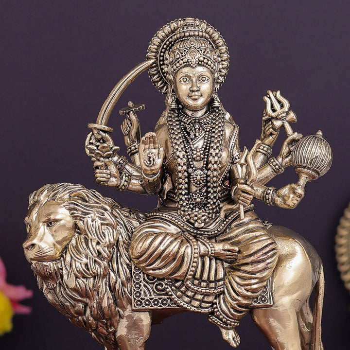 Brass Superfine Goddeess Durga Idol 5.5 Inch