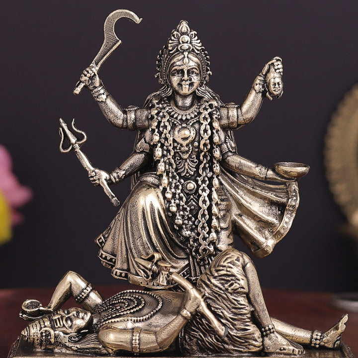 Brass Superfine Goddess Kali Idol 4 Inch