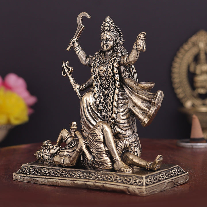 Brass Superfine Goddess Kali Idol 4 Inch