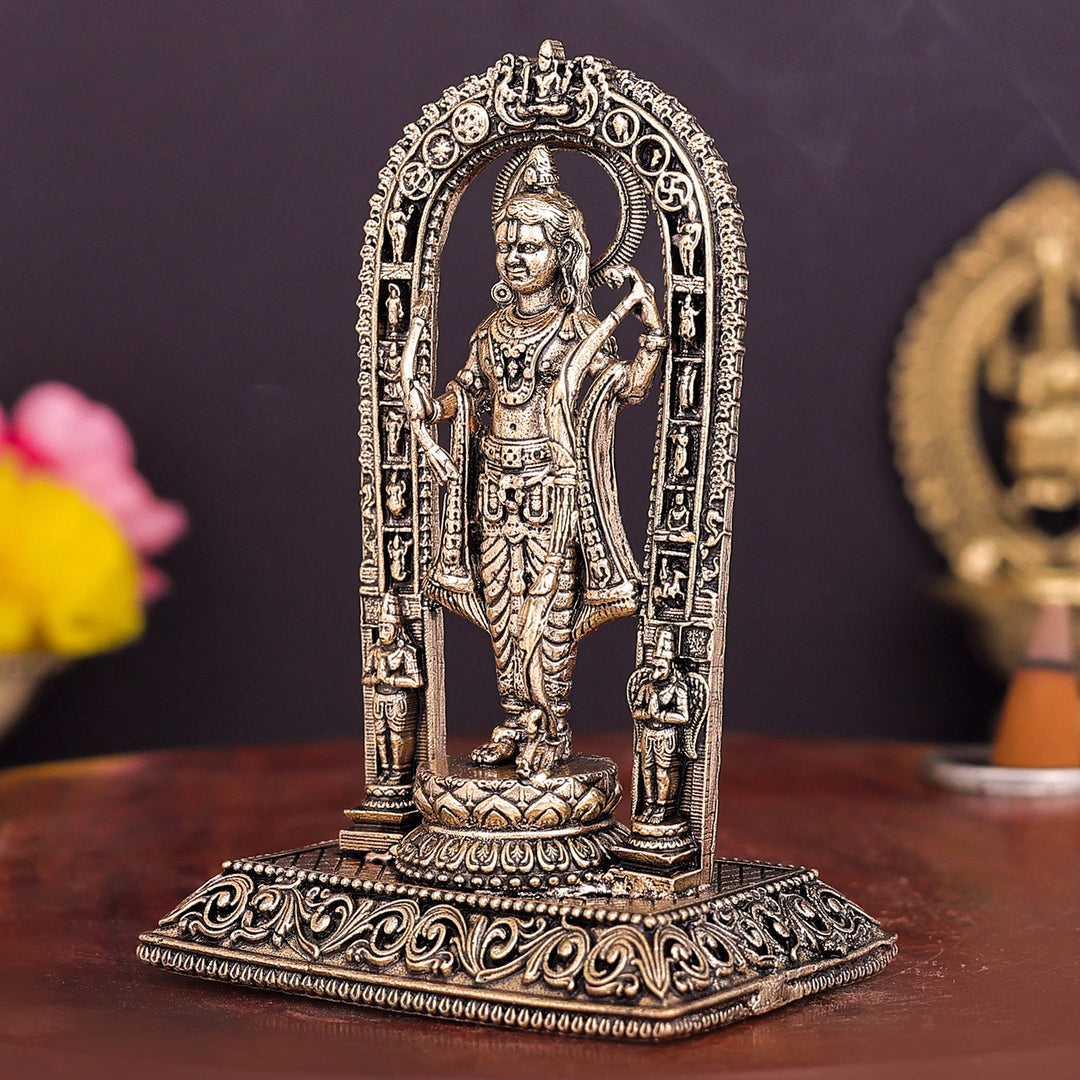 Brass Superfine Ram Lalla Idol For Home Temple Decor 4 Inch