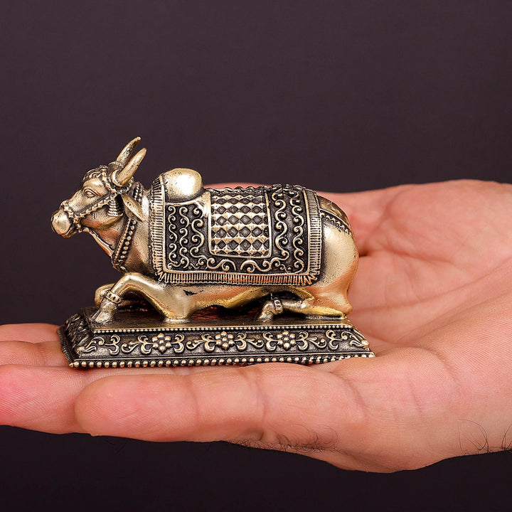 Brass Superfine Nandi Idol 3 Inch