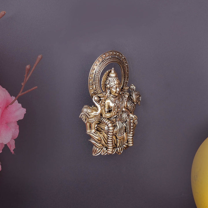 Brass Superfine Goddess Gajalakshmi Idol Wall Hanging 4 Inch