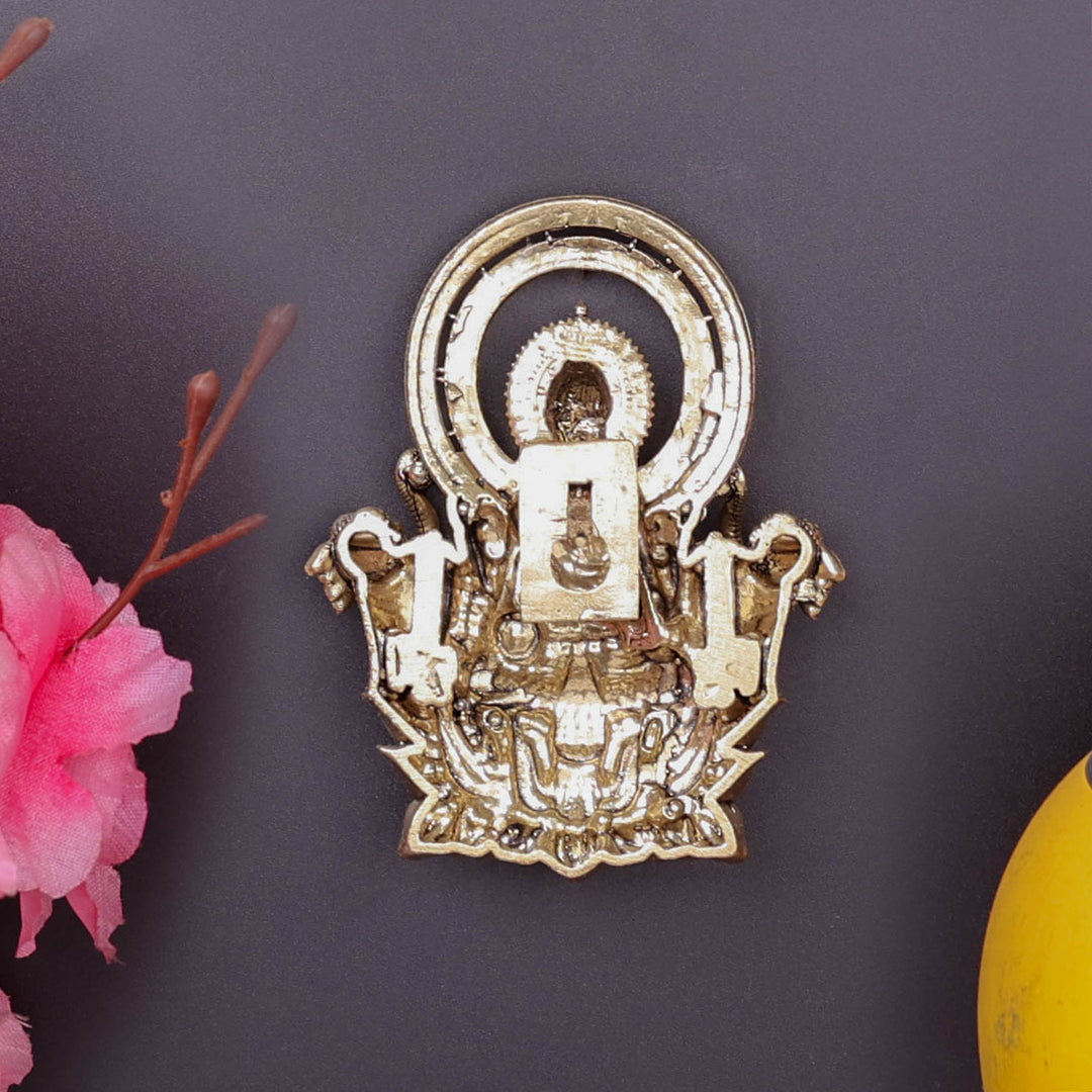 Brass Superfine Goddess Gajalakshmi Idol Wall Hanging 4 Inch