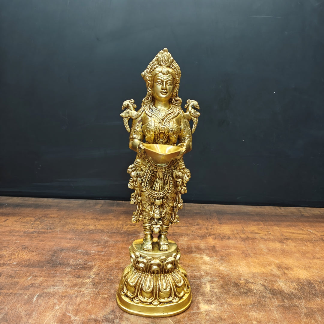 Brass Deeplakshmi Statue Showpiece For Home Decor 15 Inch 463626