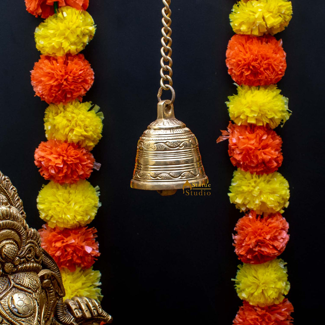 2 Inch Bell Brass Engraved Hanging Bell 2.5 inch diameter – StatueStudio
