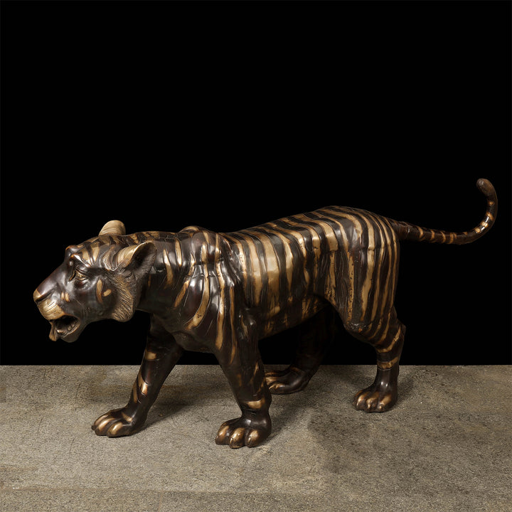 Brass Large Size Leopard Statue Figurines Decor 70 Inches 463791