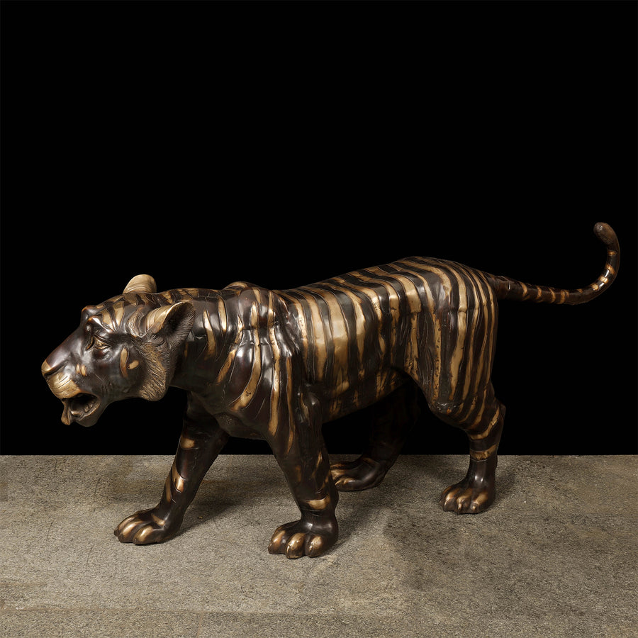 Brass Large Size Leopard Statue Figurines Decor 70 Inches 463791