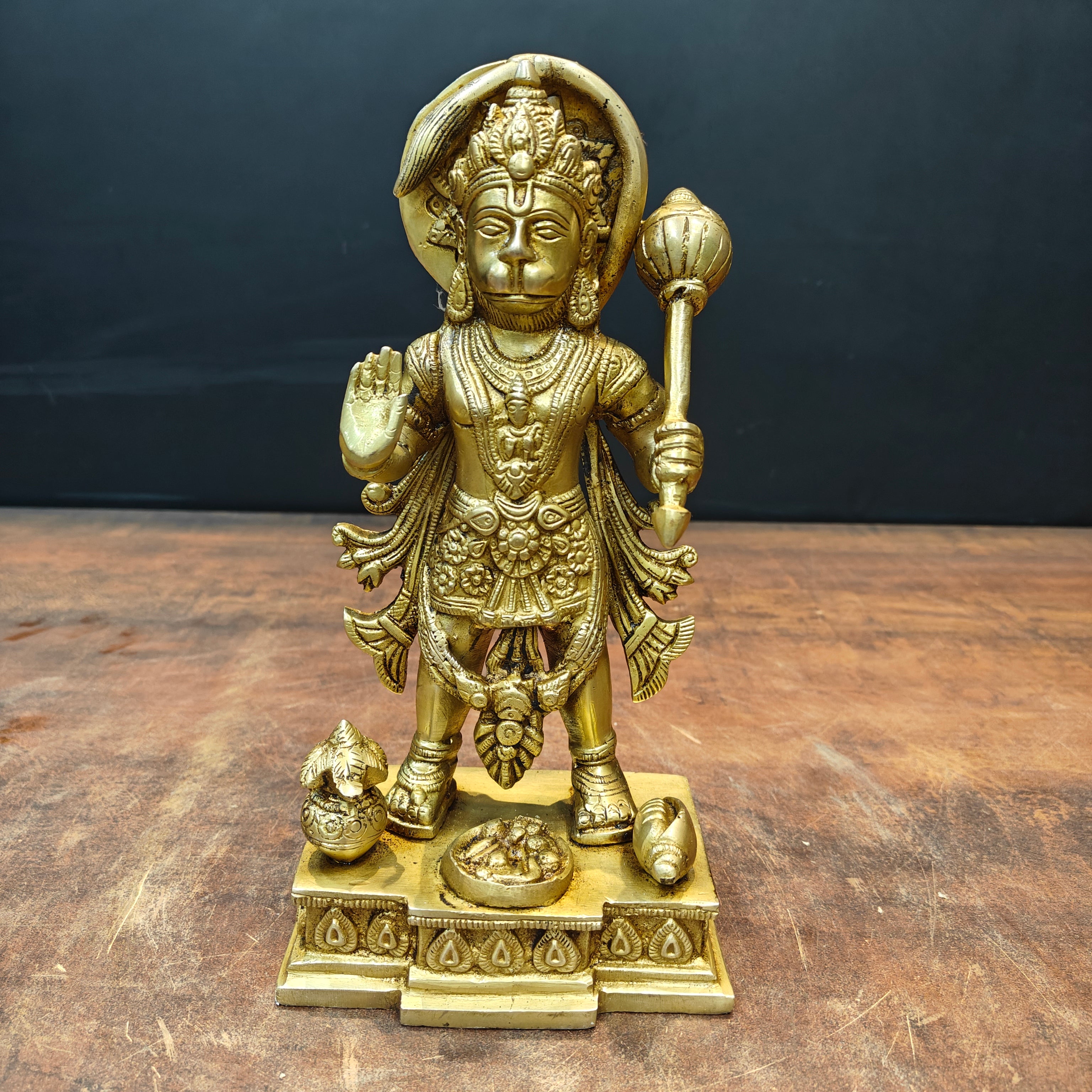 Brass Standing Mahabali Hanuman Statue 10 Inch StatueStudio brass-standing-mahabali-hanuman-statue-10-inch-statuestudio