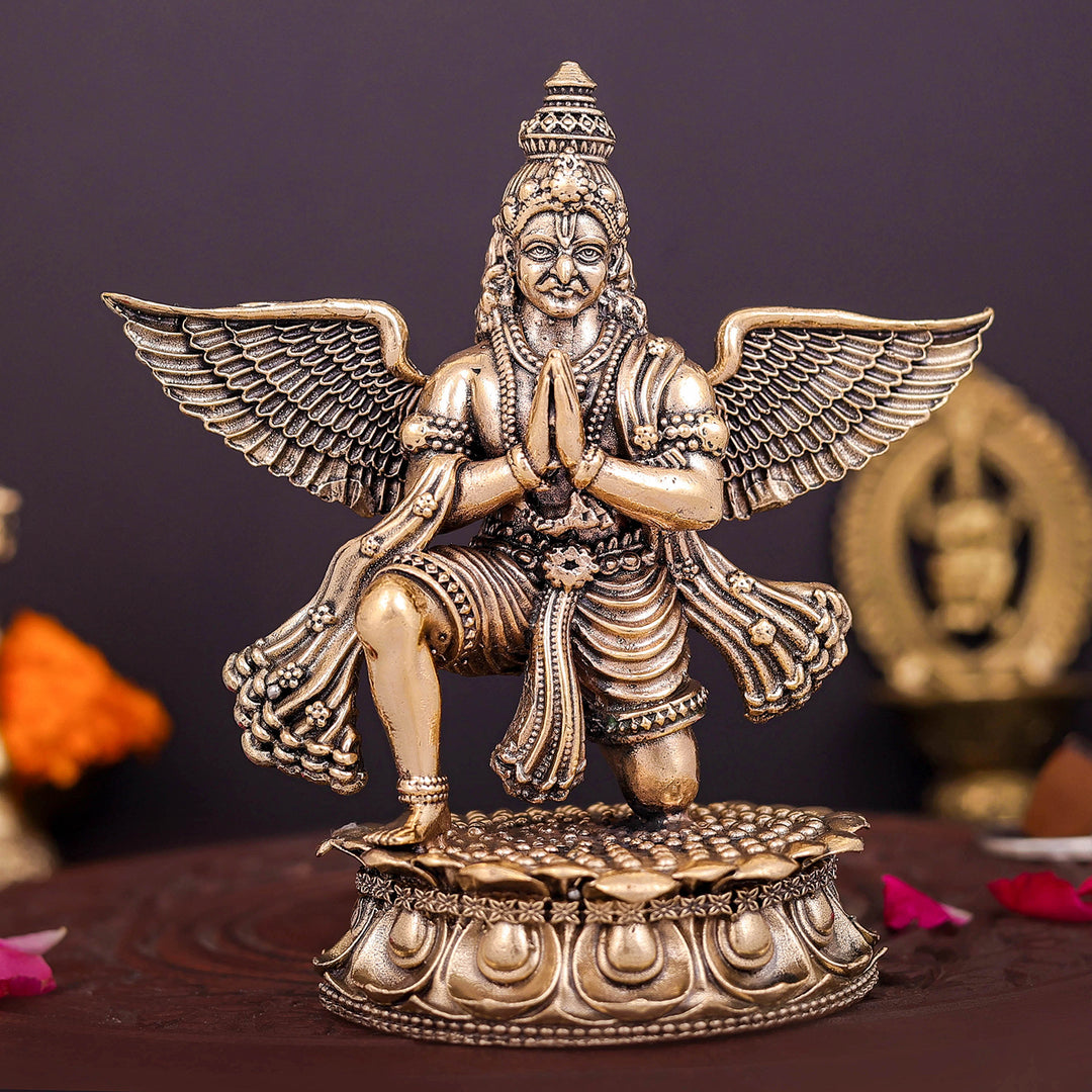 Brass Superfine Garuda Idol Vahana of Lord Vishnu 5 Inch 463919