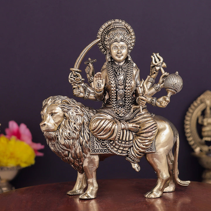 Brass Superfine Goddeess Durga Idol 5.5 Inch 463888