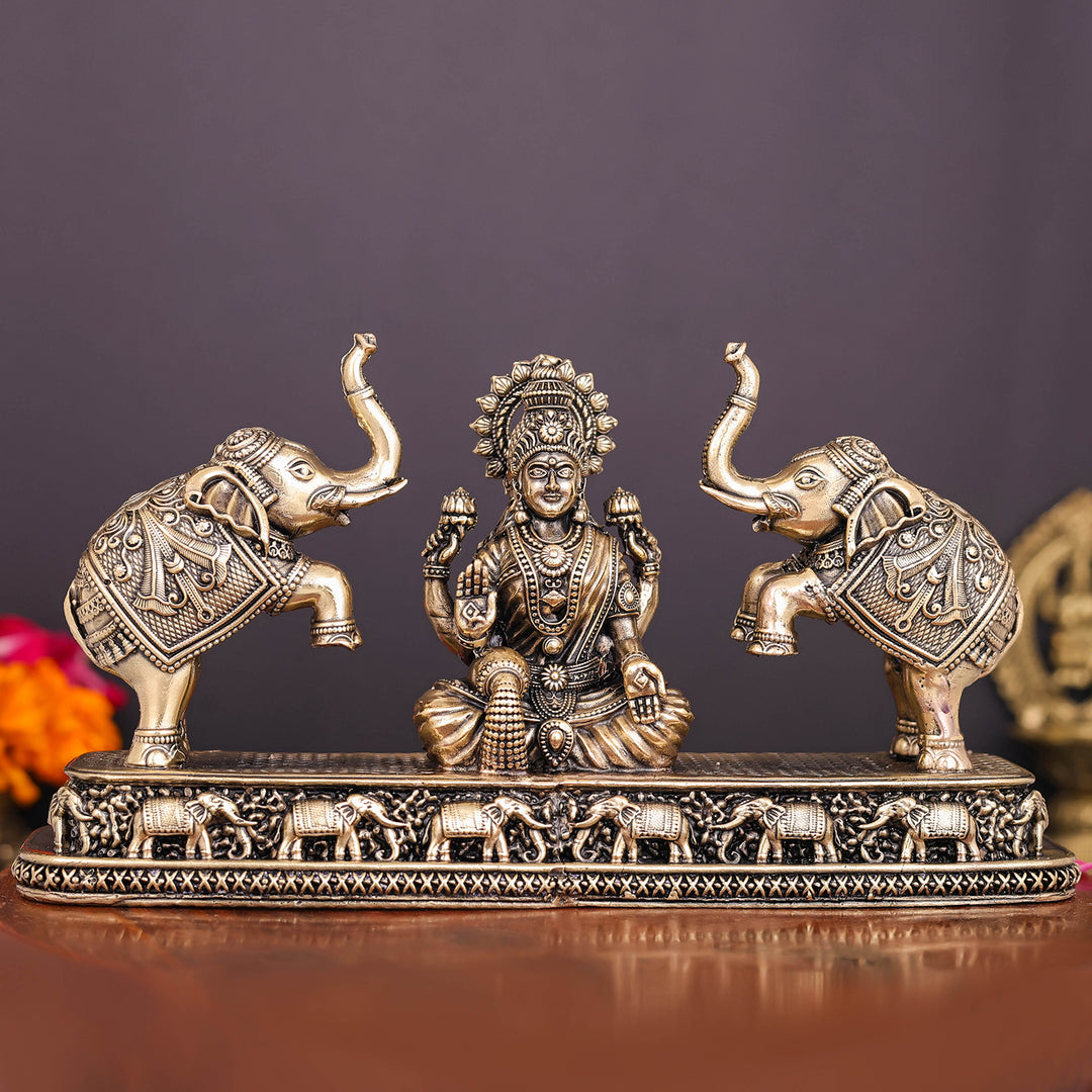 Brass Superfine Goddess Gajalakshmi Idol 8 Inches 463768