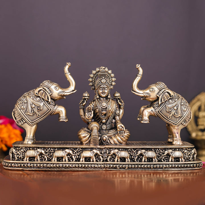 Brass Superfine Goddess Gajalakshmi Idol 8 Inches 463768