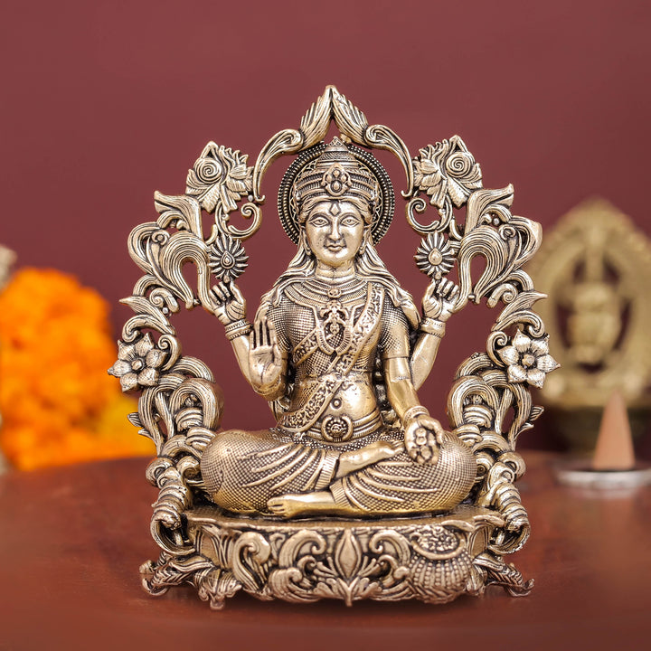 Brass Superfine Goddess Lakshmi Idol With Beautiful Arch 4 Inch 463882