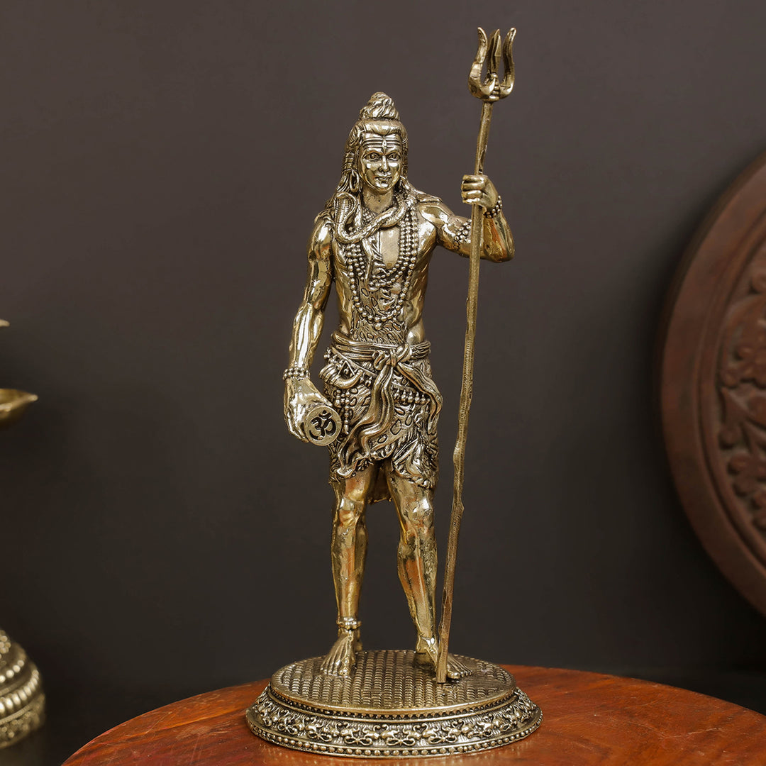 Brass Superfine Lord Shiva Idol Mahadev For Home Office Decor 8 Inches 463833