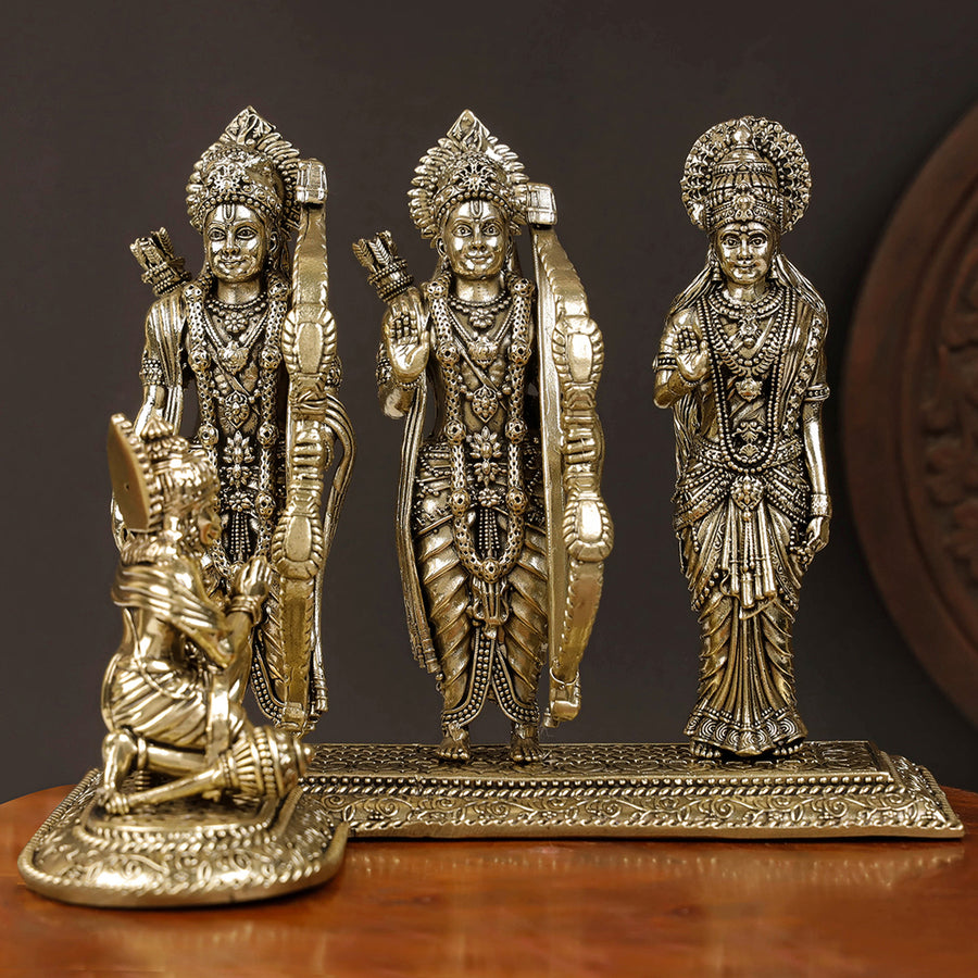 Brass Superfine Ram Darbar Idol Rama Family Statue 7 Inches 463832