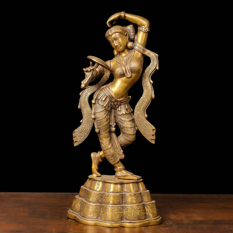 Brass Young Lady Applying Vermilion (A Sculpture Inspired by Khajuraho) 2 Feet 463821