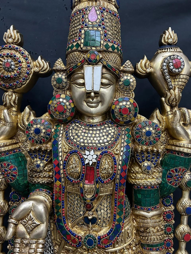 Brass Lord Tirupathi Balaji Idol 4 Feet