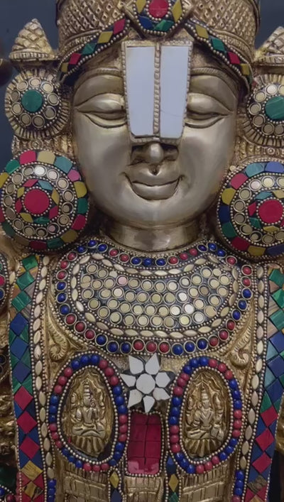 Brass Lord Tirupathi Balaji Idol 4 Feet