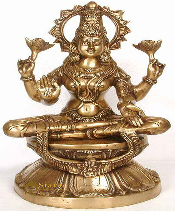 Large Size Indian Hindu Goddess Of Wealth Maa Lakshmi Murti For Success 26"