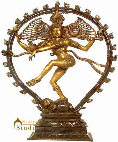 Large Size Divine Indian Hindu Dancing God Lord Shiva Natraja Décor 3 Feet