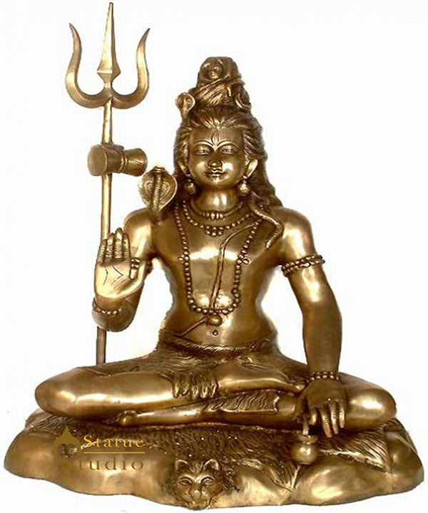 Large Size Indian God Divine Hindu God Lord Shiva Statue For Success 2.5 Feet