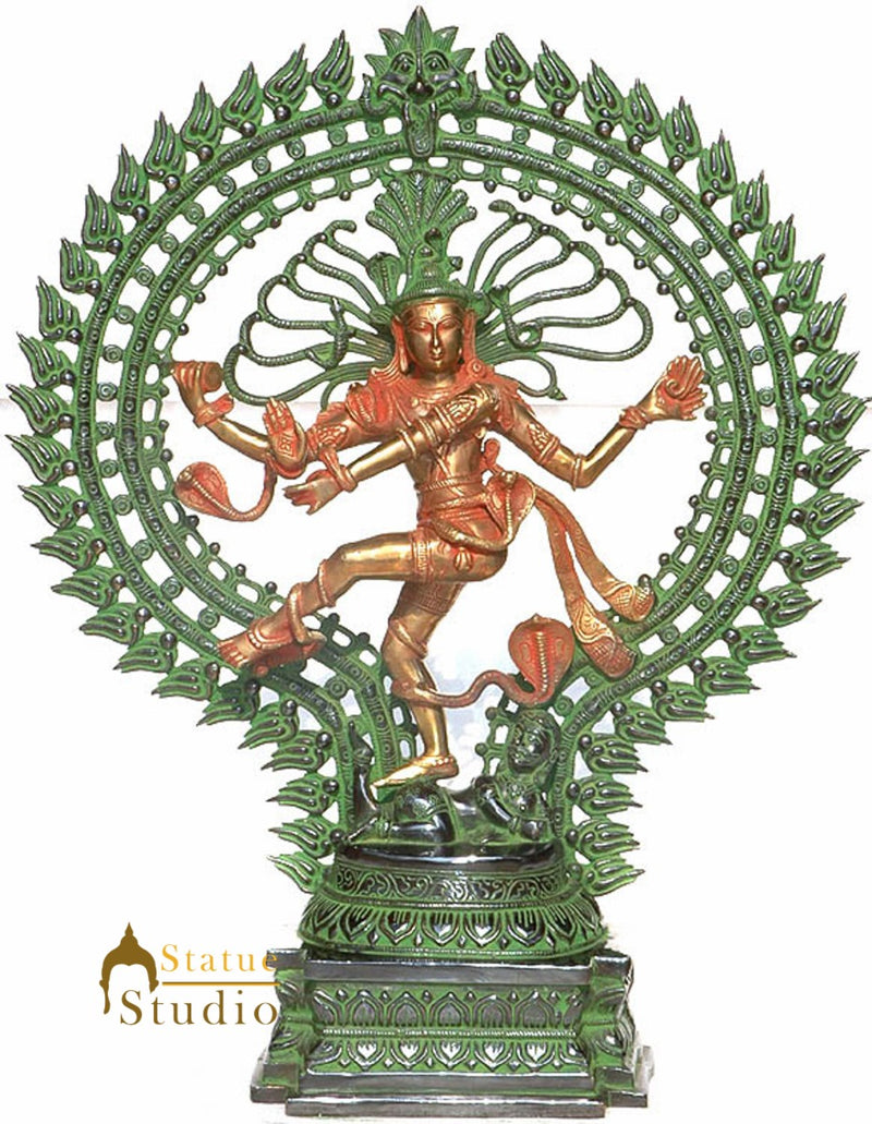 Large Size Dancing Hindu God Shiva Lord Natraja Vintage Décor Showpiece 34"