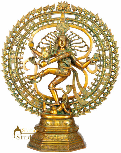 Large Size Indian Brass Handicraft Dancing Natraja Gifting Showpiece 2.5 Feet