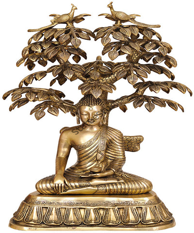 Large Size Bodhisattva Buddha Under Bodhi Tree Home Garden Décor For Sale 32"