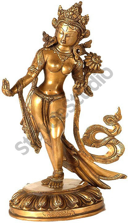 Exclusive Home Décor Standing Tibetan Goddess Tara Showpiece 15"