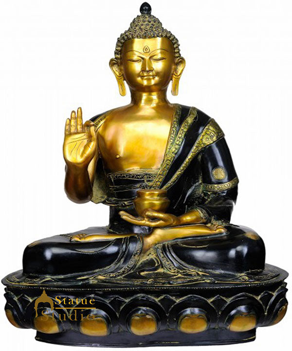 Large Size Shakyamuni Buddha On Base Home Garden Décor Big Statue 3 Feet