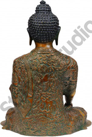 Vintage Old Thai Buddhist Deity Lord Buddha Gifting Statue 13"
