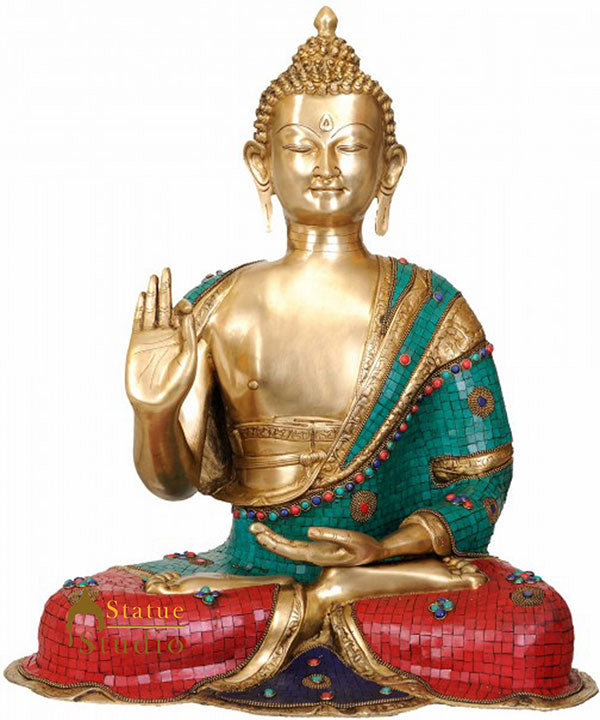 Large Size Home Garden Indoor Outdoor Décor Blessing Buddha Big Statue 28"
