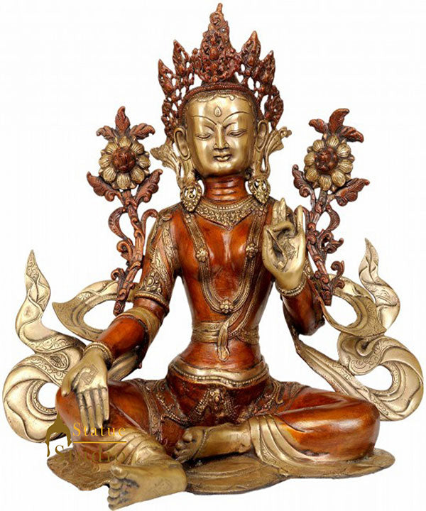 Living Room Décor Fengshui Vastu Goddess Green Tara Large Statue for Sale 18"