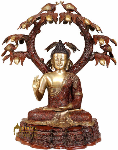 Vintage Rare Thinking Buddha Sculpture For Fine Décor 14"