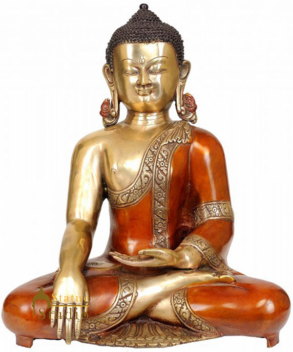 Long Earlobes Earth Touching Buddha Indoor Outdoor Décor For Sale 14"