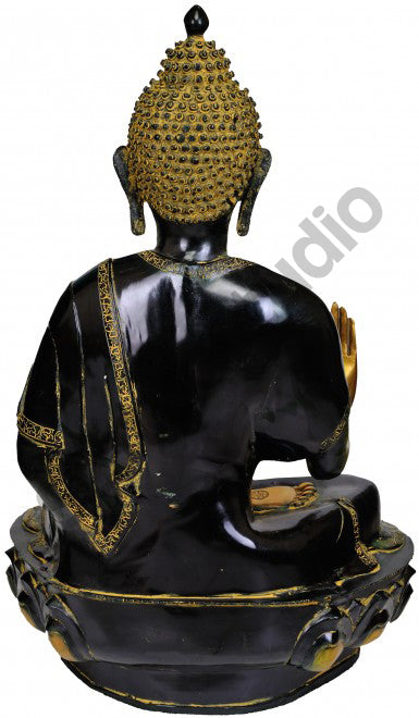 Antique Large Size Buddhist Deity Blessing Lord Buddha Masterpiece 3 Feet