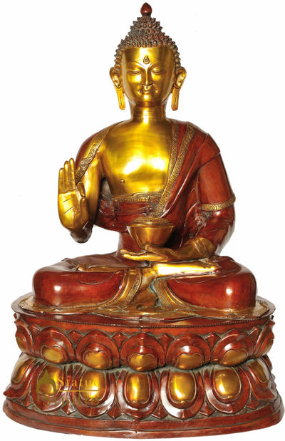 Large Size Blessing Thai Japanese Buddhist Lord Buddha Décor For Home 3 Feet