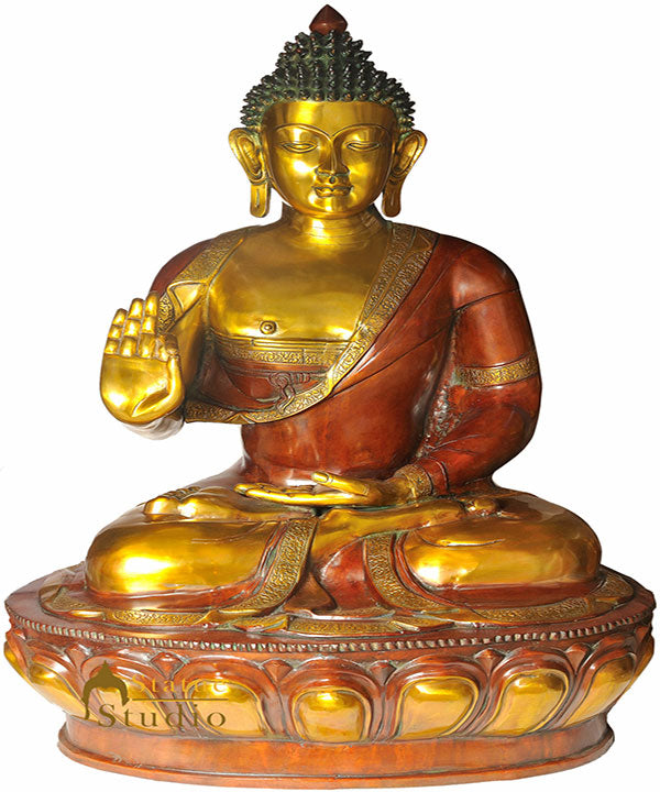Large Size Thai Japanese Buddhist Lord Buddha Décor For Home Sculpture 4 Feet