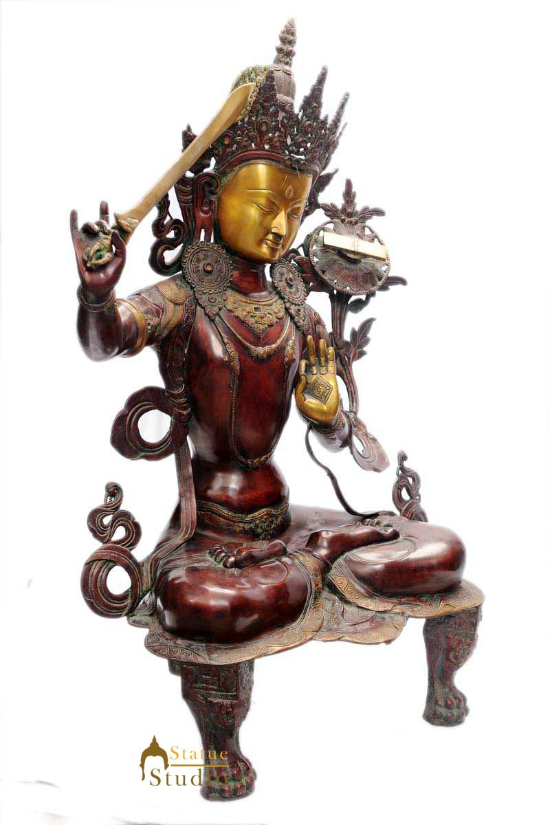 Vintage home garden décor tibet buddhism buddha tara figure goddess sculpture