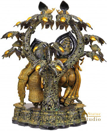 Large Size Indian Hinduism Lord Radha Krishna Under the Kadamba Tree 30